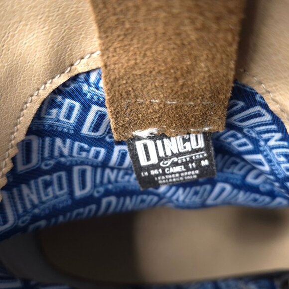 Dingo Brown Suede Ankle Cowboy Boots 11M Embroidered Zipper Closure Imperfect - Picture 7 of 9